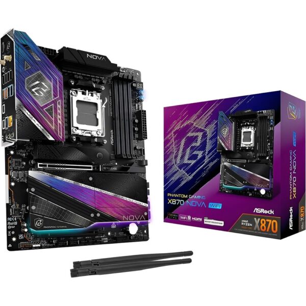 Placa-Mãe ASRock X870 Nova AM5 DDR5 ATX Wi-Fi
