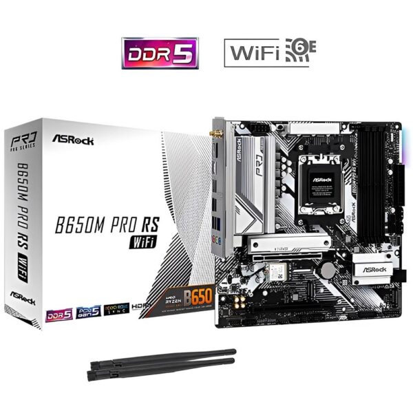 Placa-Mãe ASRock B650M Pro RS AM5 DDR5 Micro ATX Wi-Fi