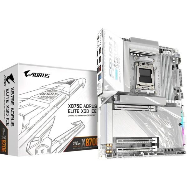 Placa-Mãe Gigabyte X870E Aorus Elite X3D ICE AM5 DDR5 ATX