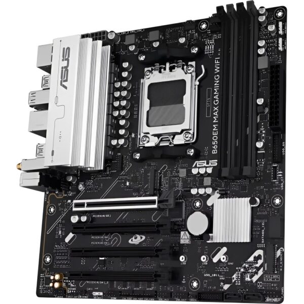 Placa-Mãe ASUS B650EM Max Gaming AM5 DDR5 Micro ATX Wi-Fi
