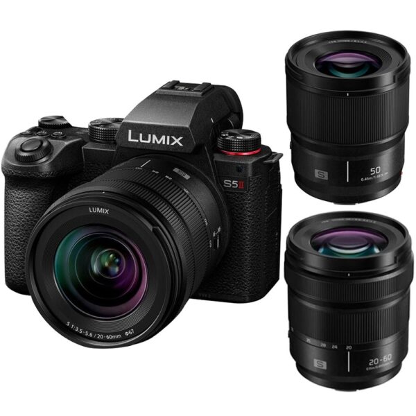 Câmera Panasonic Lumix S5 II Kit 20-60mm f/3.5-5.6 + 50mm f/1.8