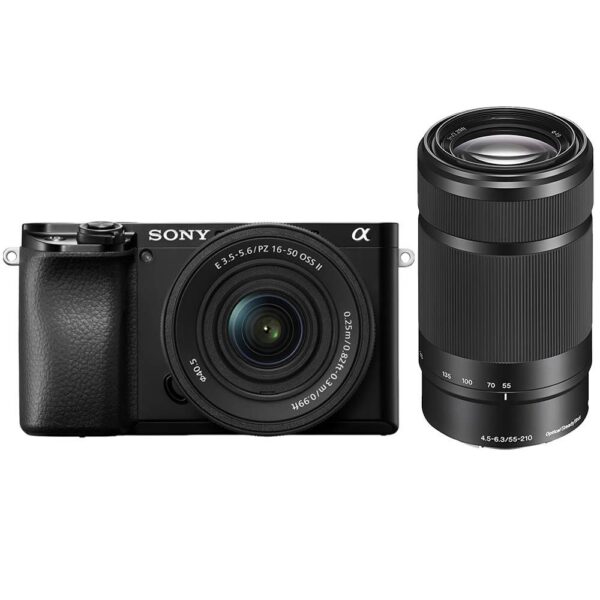 Câmera Sony A6100 (ILCE-6100X) kit 16-50mm f/3.5-5.6 OSS II + 55-210mm