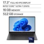 Notebook HP OmniBook 3 17-DG0107DX 17.3" Core Ultra 7 255U 16 GB 512 GB SSD PCI Express 4.0 - Preto - Imagem 2