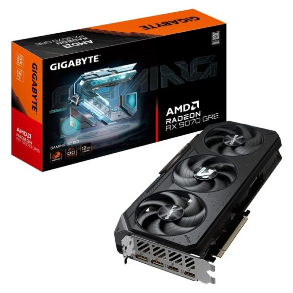 Placa de Vídeo Gigabyte Radeon RX 9070 GRE Gaming OC 12 GB GDDR6 (GV-R907GREGAMING-OC-12GD)