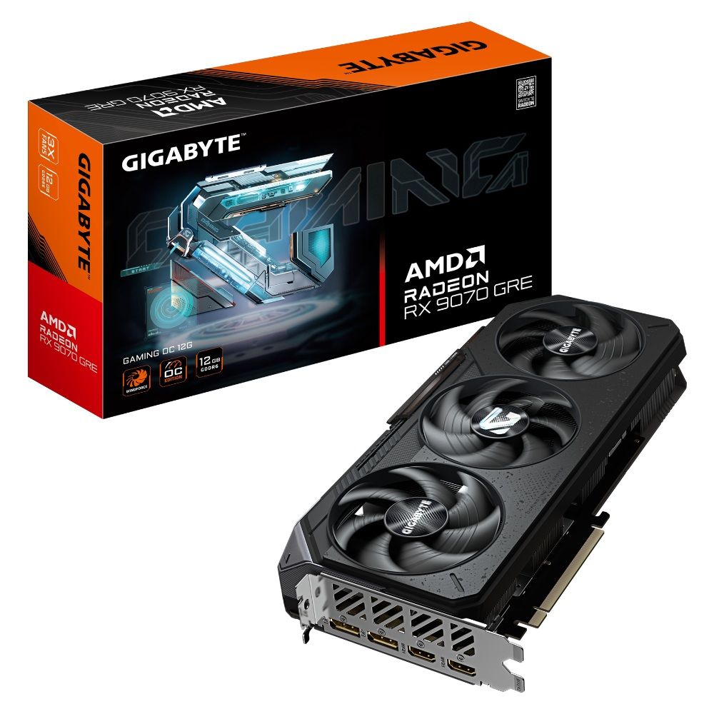 Placa de Vídeo Gigabyte Radeon RX 9070 GRE Gaming OC 12 GB GDDR6 (GV-R907GREGAMING-OC-12GD) Placa de Vídeo Gigabyte Radeon RX 9070 GRE Gaming OC 12 GB GDDR6 (GV-R907GREGAMING-OC-12GD) - Imagem 1