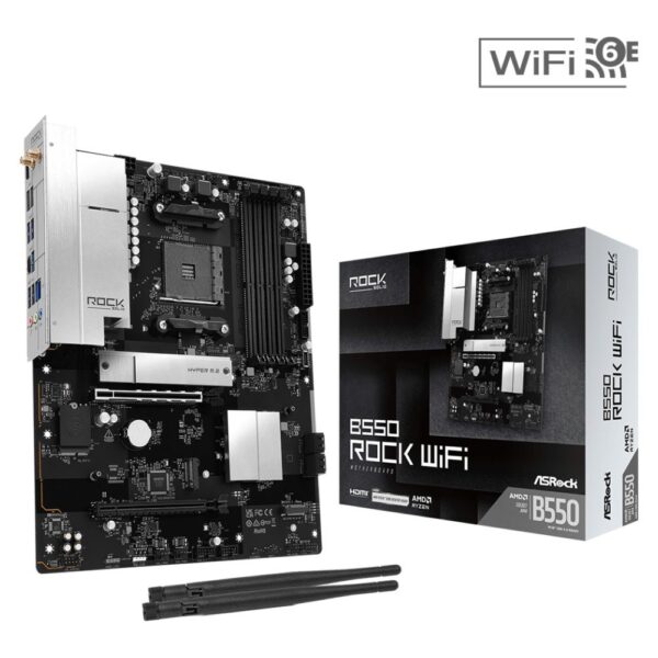 Placa-mãe ASRock B550 Rock WiFi AM4 DDR4 ATX