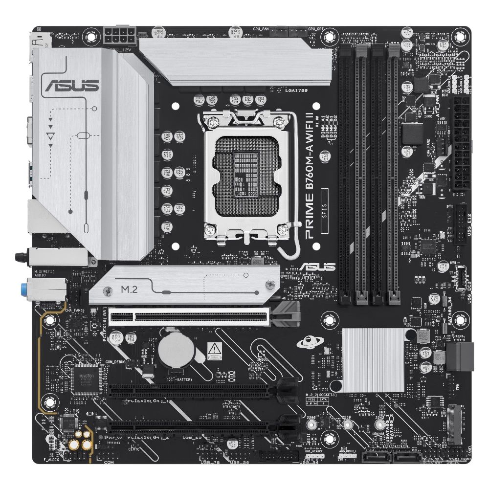 Placa-mãe Asus PRIME B760M-A WIFI II LGA 1700 DDR5 mATX Placa-mãe Asus PRIME B760M-A WIFI II LGA 1700 DDR5 mATX - Imagem 1
