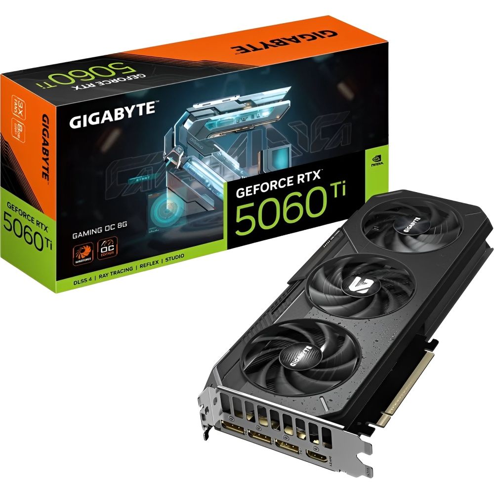 Placa de Vídeo Gigabyte GeForce RTX 5060 Ti Gaming OC Edition 8 GB GDDR7 (GV-N506TGAMING OC-8GD) Placa de Vídeo Gigabyte GeForce RTX 5060 Ti Gaming OC Edition 8 GB GDDR7 (GV-N506TGAMING OC-8GD) - Imagem 1