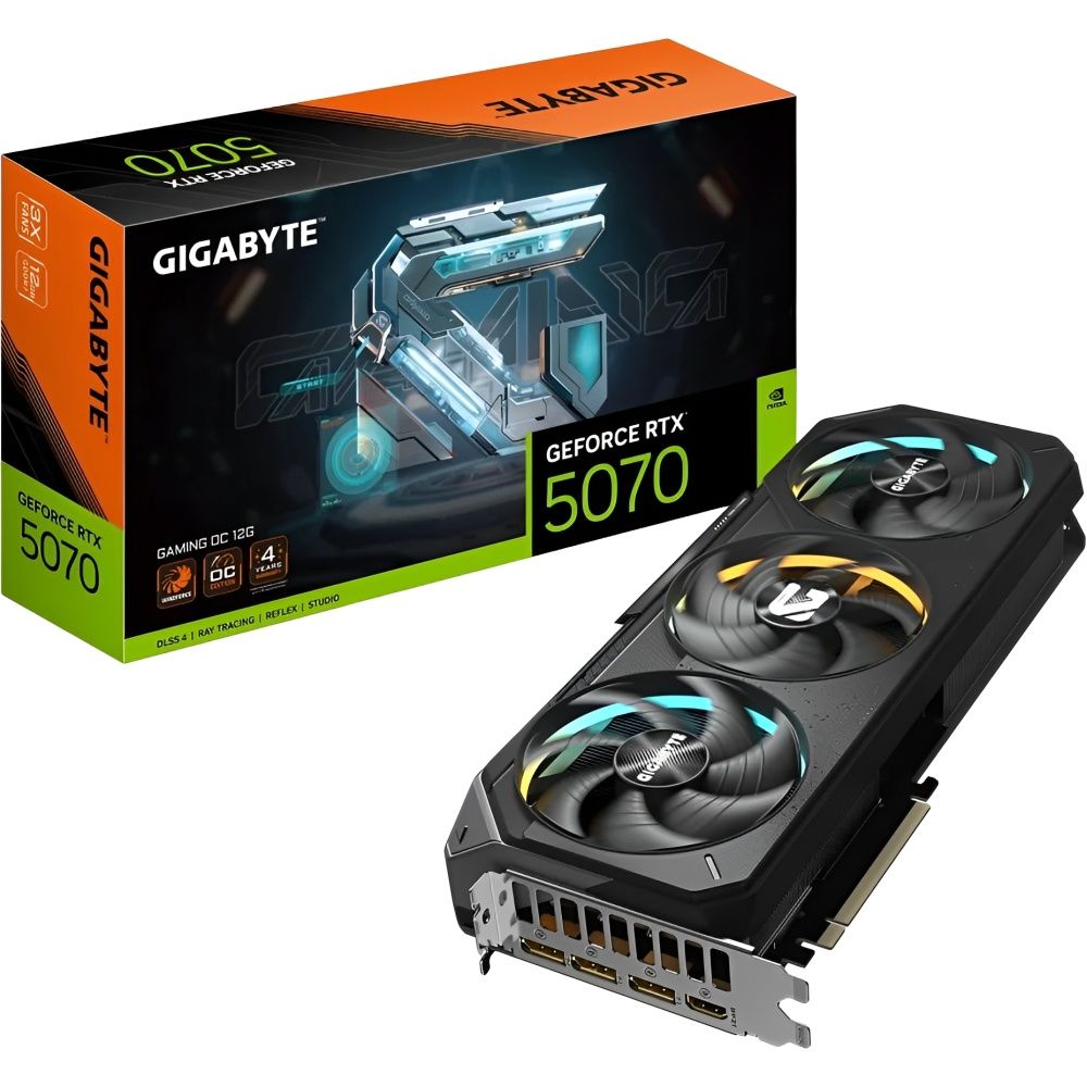 Placa de Vídeo Gigabyte GeForce RTX 5070 Gaming OC Edition 12 GB GDDR7 (GV-N5070GAMING OC-12GD) Placa de Vídeo Gigabyte GeForce RTX 5070 Gaming OC Edition 12 GB GDDR7 (GV-N5070GAMING OC-12GD) - Imagem 1