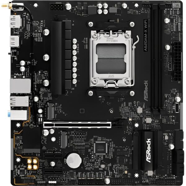 Placa-Mãe ASRock A620AM-X AM5 DDR5 Micro ATX Wi-Fi