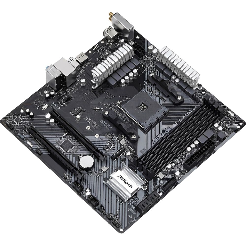 Placa-Mãe ASRock B450M/AC R2.0 AM4 DDR4 Micro ATX - Imagem 4