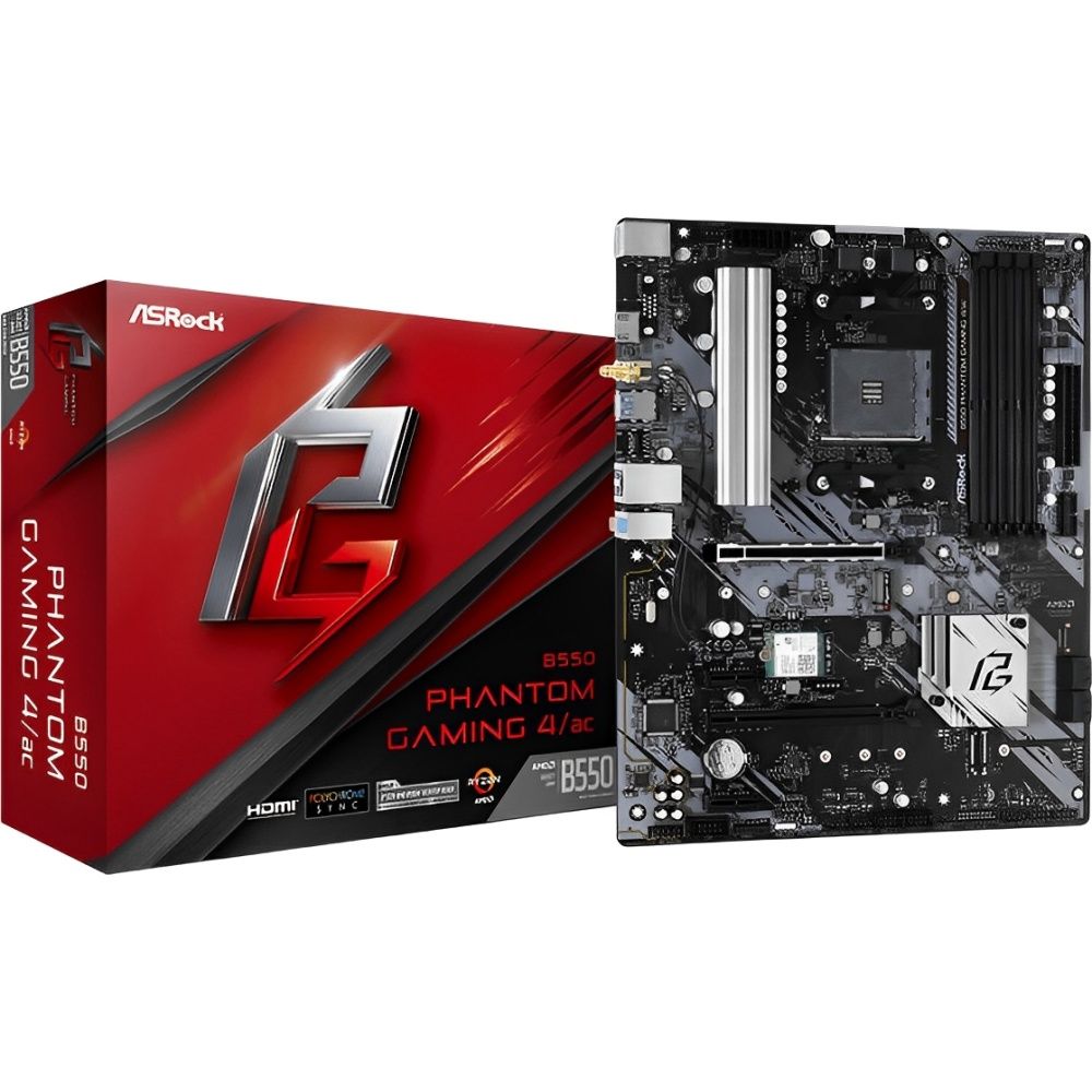 Placa-Mãe ASRock B550 Phantom Gaming 4 AC AM4 DDR4 ATX - Imagem 2