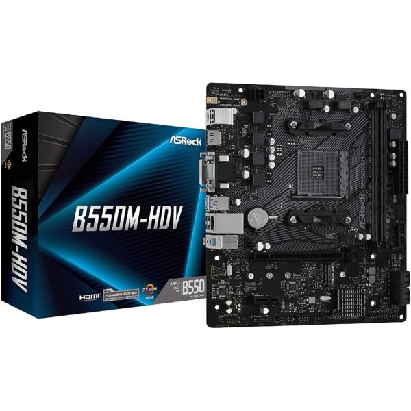 Placa-mãe ASRock B550M-HDV AM4 DDR4