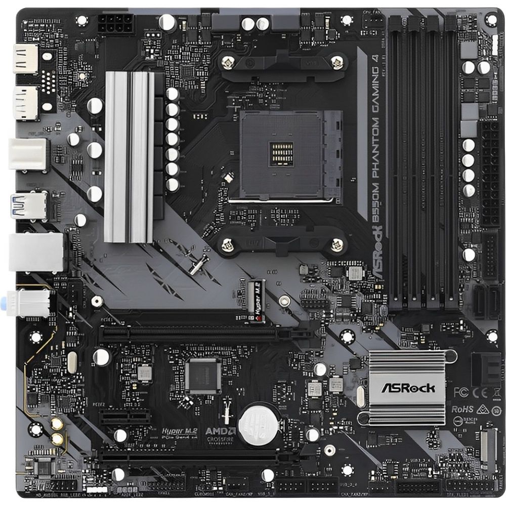 Placa-Mãe ASRock B550M Phantom Gaming 4 AM4 DDR4 Micro ATX - Imagem 1