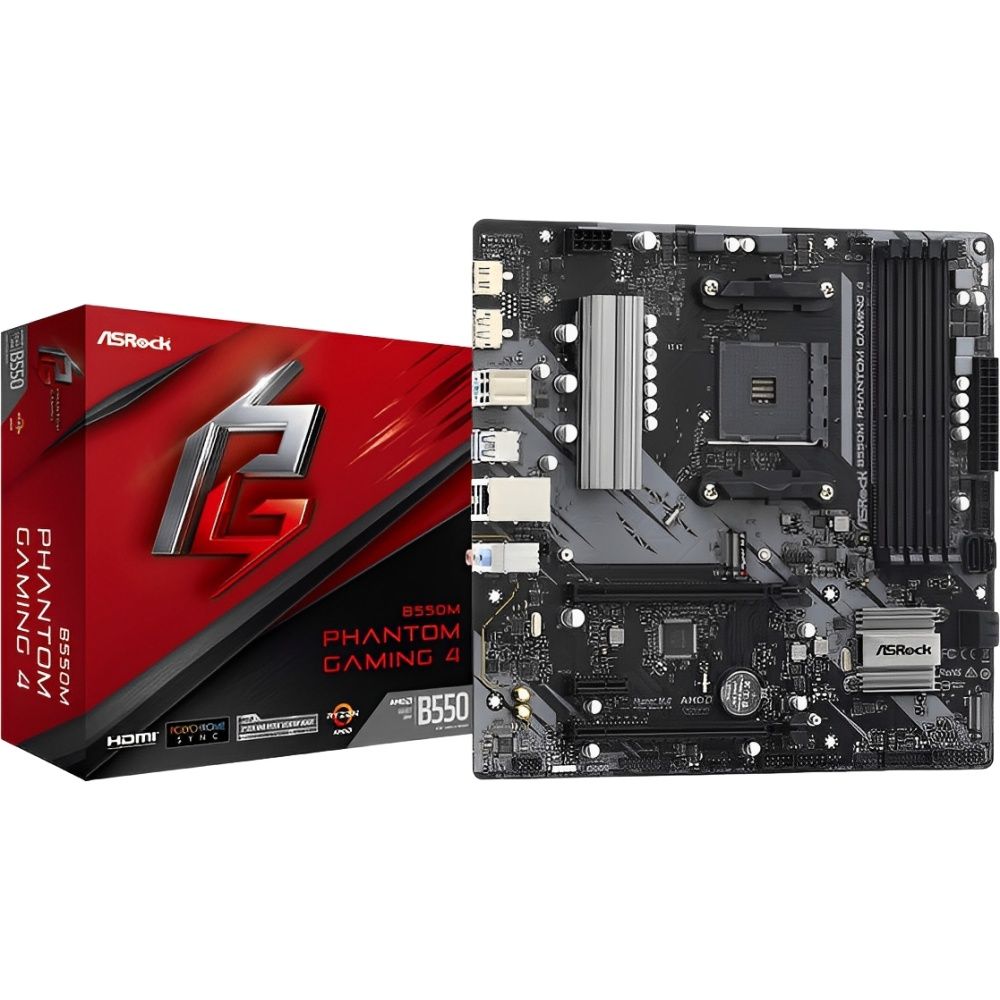 Placa-Mãe ASRock B550M Phantom Gaming 4 AM4 DDR4 Micro ATX - Imagem 4