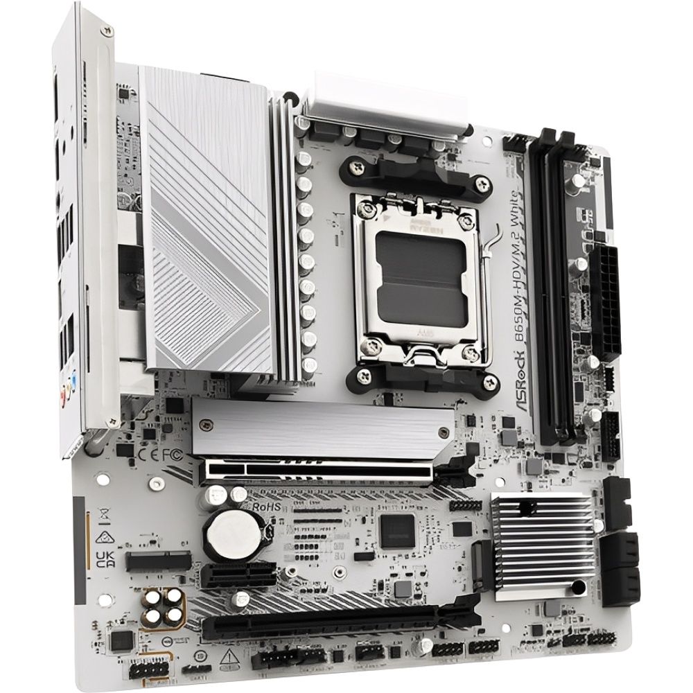 Placa-Mãe ASRock B650M-HDV/M.2 - Branco AM5 DDR5 Micro ATX - Imagem 3