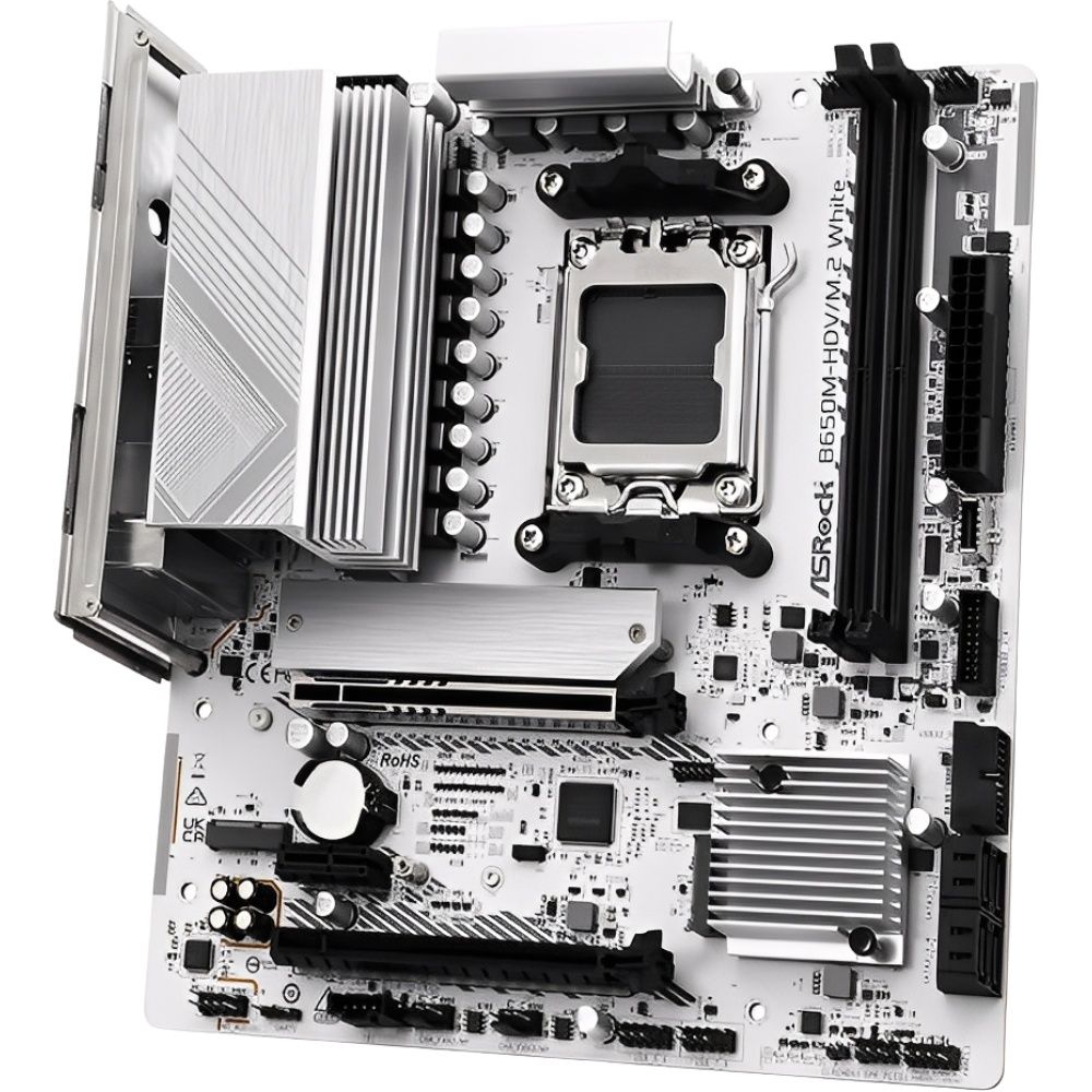 Placa-Mãe ASRock B650M-HDV/M.2 - Branco AM5 DDR5 Micro ATX - Imagem 4