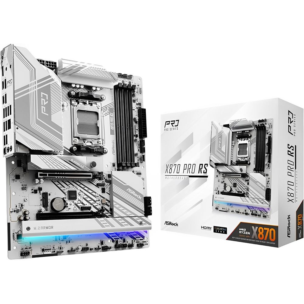 Placa-Mãe ASRock X870 Pro RS AM5 DDR5 ATX Placa-Mãe ASRock X870 Pro RS AM5 DDR5 ATX - Imagem 1