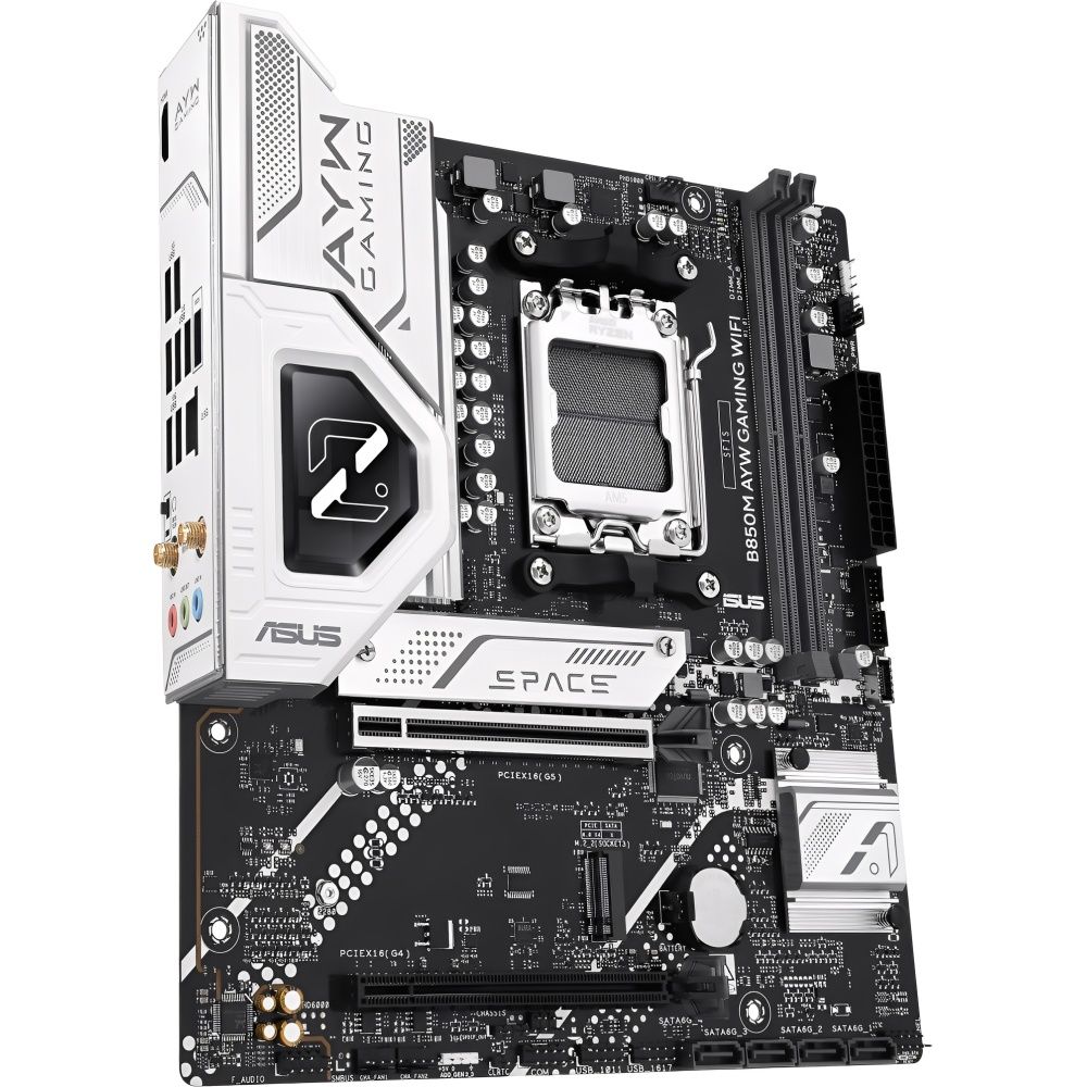 Placa-Mãe ASUS B850M AYW Gaming AM5 DDR5 Micro ATX Wi-Fi - Imagem 3