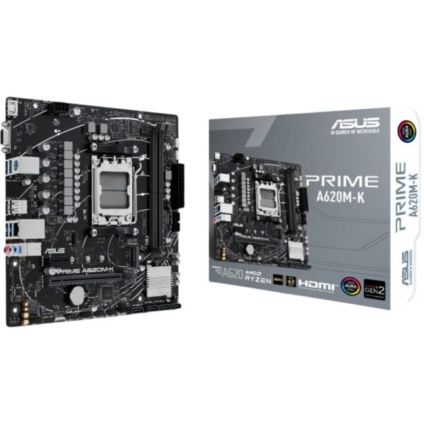 Placa-mãe Asus Prime A620M-K AM5 DDR5