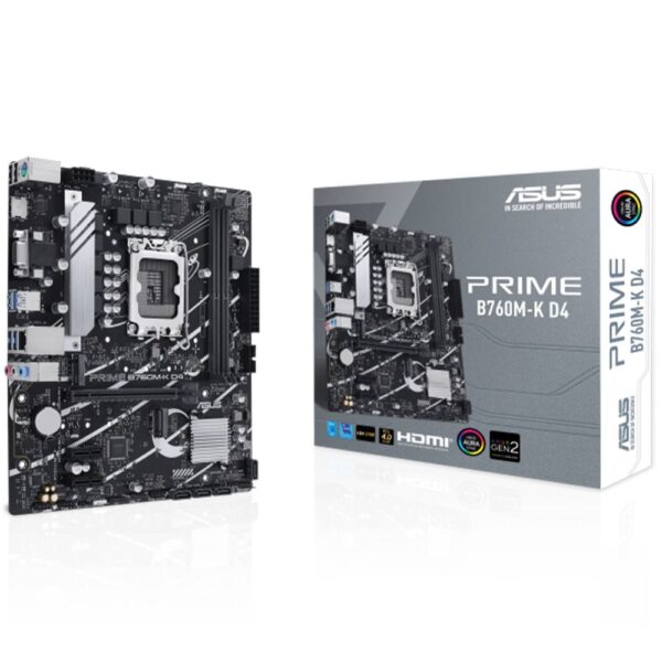Placa-mãe Asus Prime B760M-K D4 LGA 1700 DDR4 Micro ATX