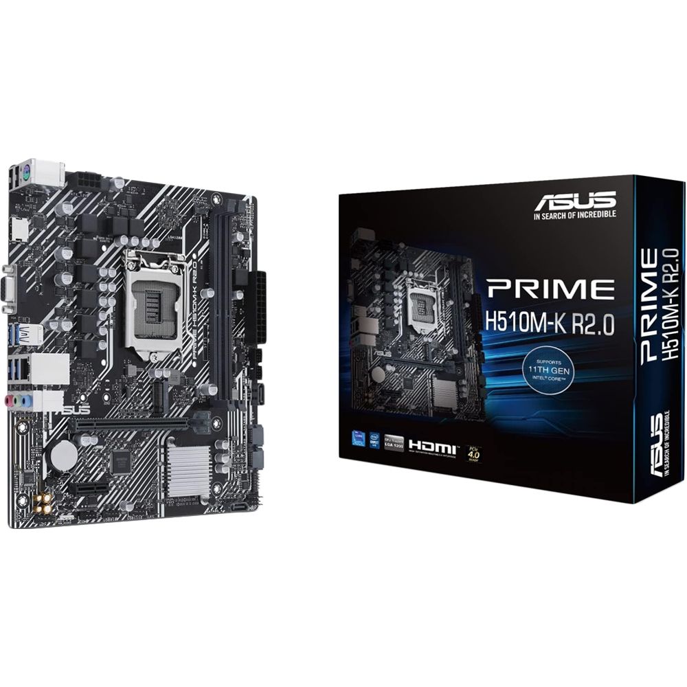 Placa-mãe Asus Prime H510M-K R2.0 LGA 1200 DDR4 Micro ATX - Imagem 1