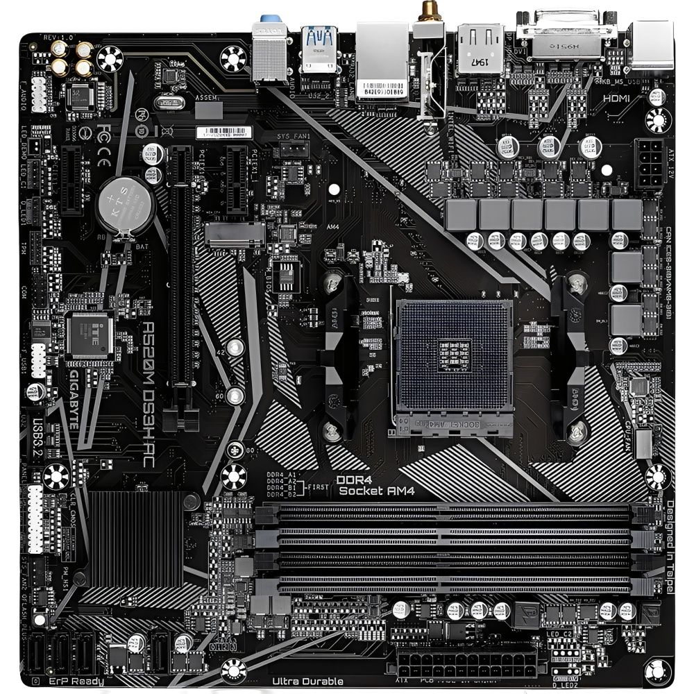 Placa-Mãe Gigabyte A520M DS3H AC AM4 DDR4 Micro ATX - Imagem 4