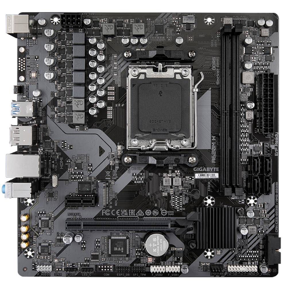 Placa-mãe Gigabyte A620M H AM5 DDR5 Micro ATX - Imagem 2