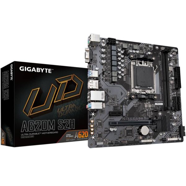 Placa-mãe Gigabyte A620M S2H AM5 DDR5 Micro ATX