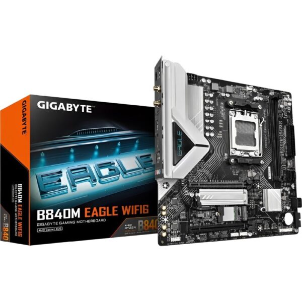 Placa-Mãe Gigabyte B840M Eagle AM5 DDR5 Micro ATX Wi-Fi