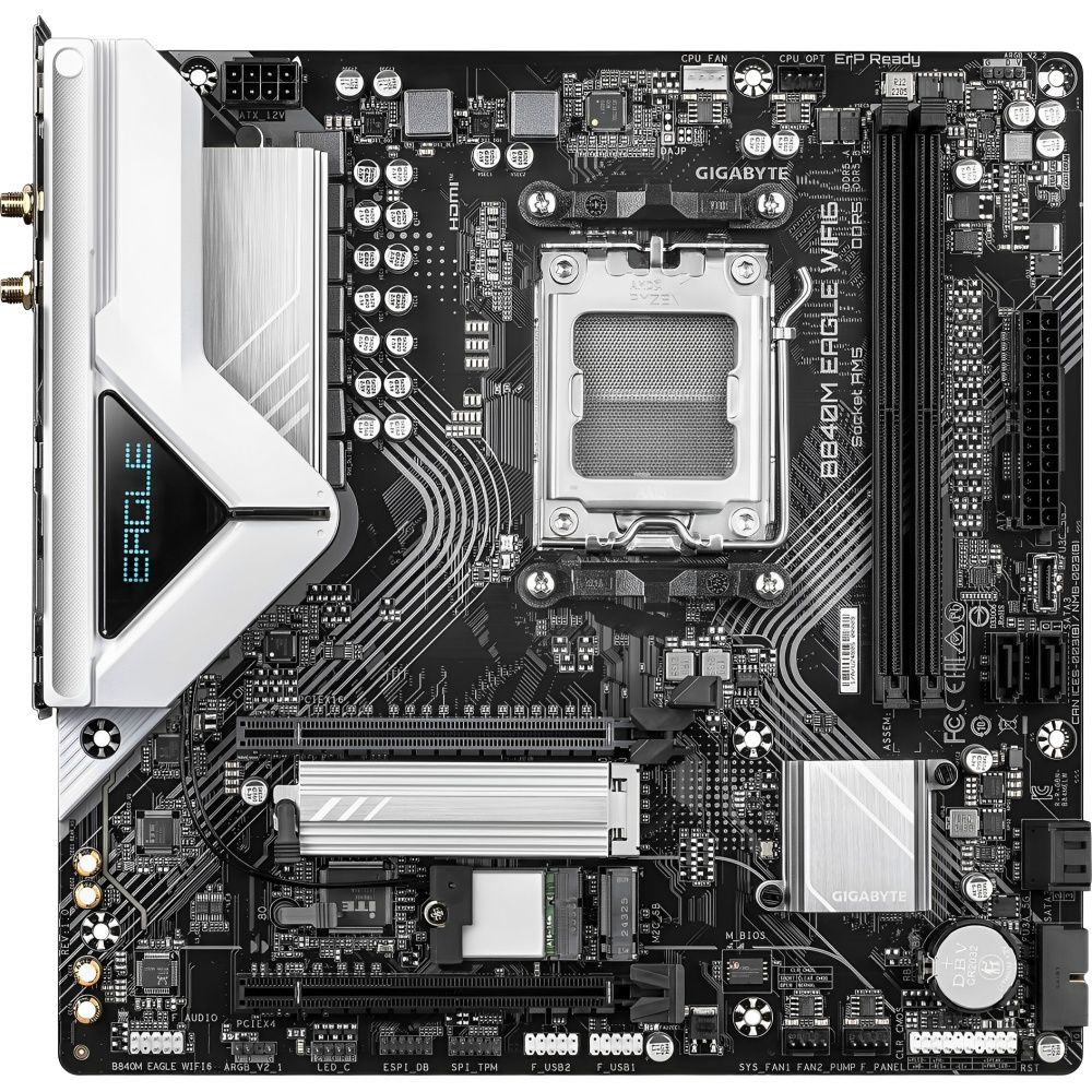 Placa-Mãe Gigabyte B840M Eagle AM5 DDR5 Micro ATX Wi-Fi - Imagem 3