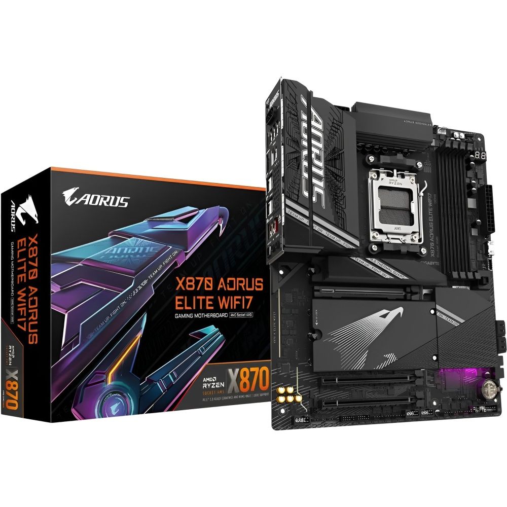 Placa-Mãe Gigabyte X870 AORUS Elite 7 AM5 DDR5 ATX Wi-Fi - Imagem 1
