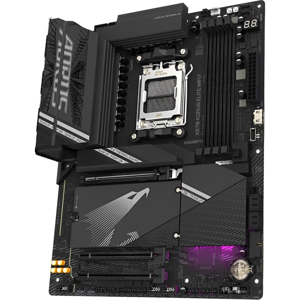Placa-Mãe Gigabyte X870 AORUS Elite 7 AM5 DDR5 ATX Wi-Fi - Imagem 2