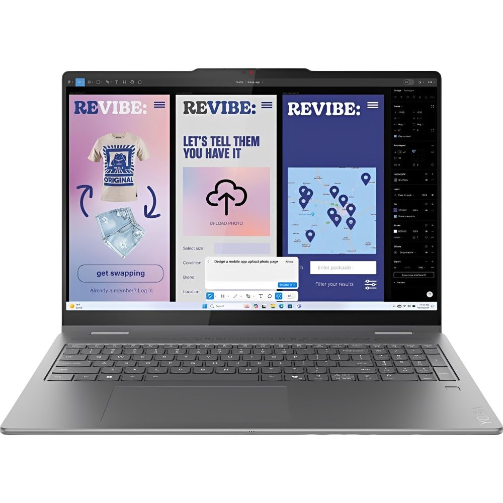 Notebook 2 em 1 Lenovo Yoga 7i 83JT0047US 16" Touchscreen Intel Core Ultra 7 256V 16 GB 512 GB SSD - Luna Grey Notebook 2 em 1 Lenovo Yoga 7i 83JT0047US 16" Touchscreen Intel Core Ultra 7 256V 16 GB 512 GB SSD - Luna Grey - Imagem 1