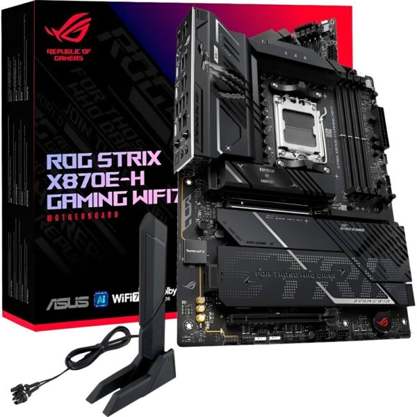 Placa-Mãe ASUS ROG Strix X870E-H Gaming Wi-Fi 7 AM5 DDR5 ATX Wi-Fi