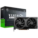 Placa de Vídeo MSI GeForce RTX 5060 Ti Ventus 2X OC Black Plus 16 GB GDDR7 (912-V535-088)