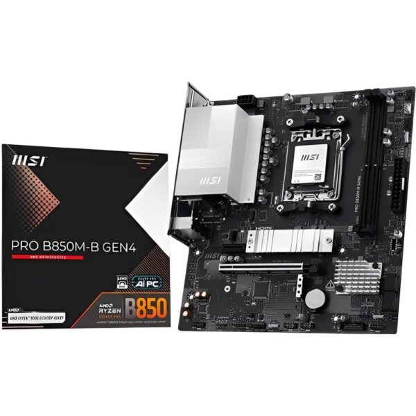 Placa-Mãe MSI B850M-B Gen4 AM5 DDR5 Micro ATX